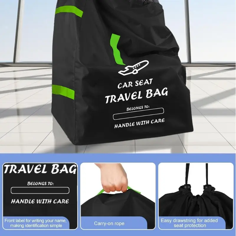 Durability Carseat Gate Check Cover For Convertible Seats Travel Bag Portable Carry Pouches And Handle