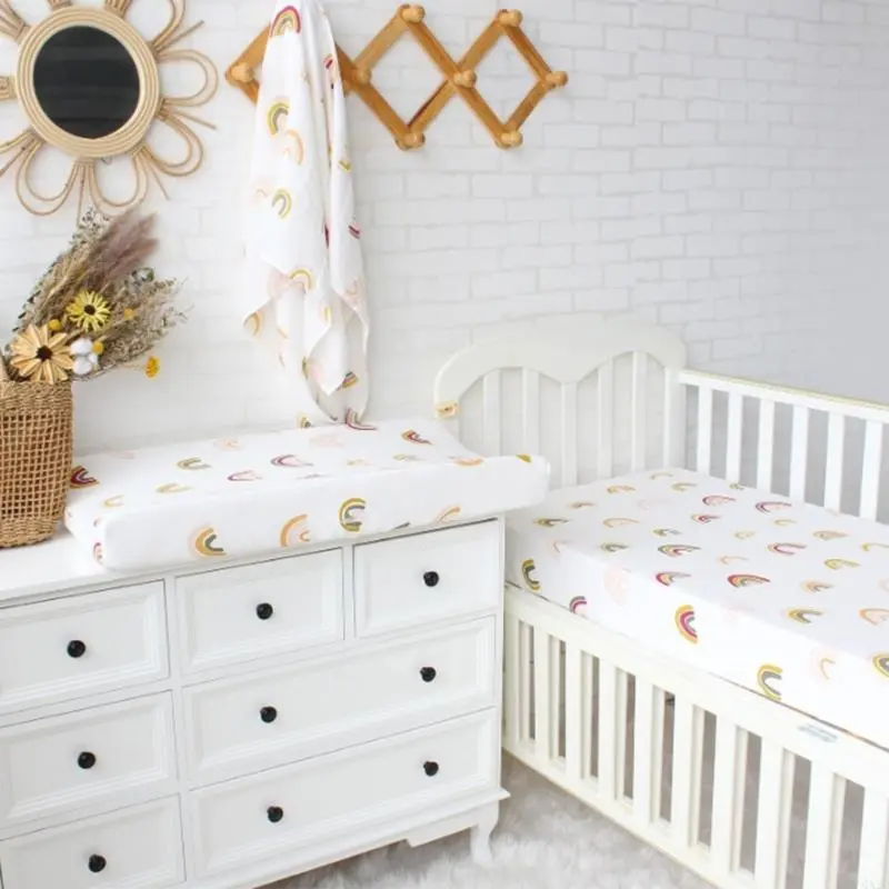 Printed Nappy Changing Pad Sheets Cover Comfortable Diaper Changer Sleeve Case
