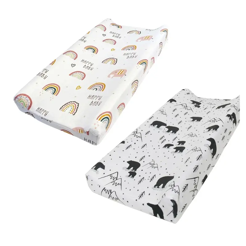 Printed Nappy Changing Pad Sheets Cover Comfortable Diaper Changer Sleeve Case
