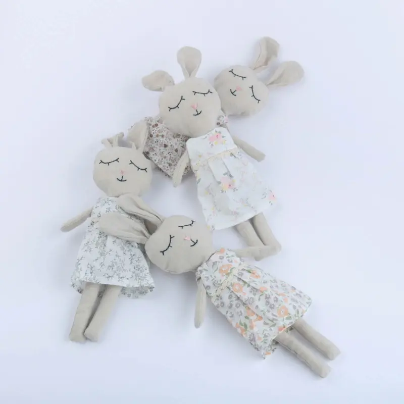 10'' Stuffed Animal Rabbit /Bear Dress Toddler Toy Superrr Soft DIY Girls Dress Outfits DIY Game Dress Up