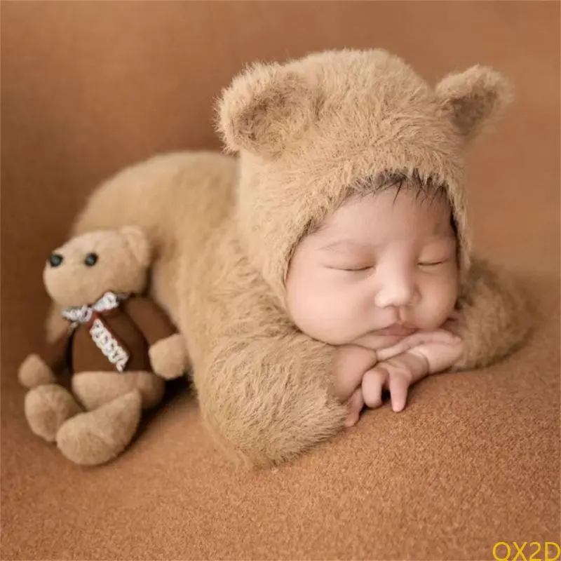 Baby Photo Clothes Bear Outfit and Hat Set Photography Props