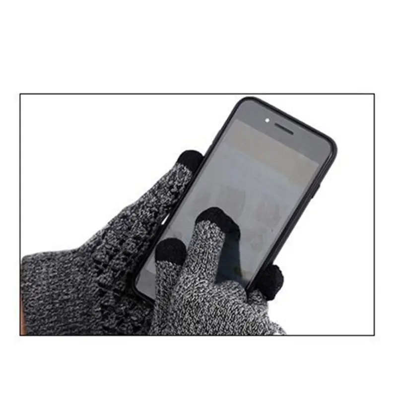 Kid Touchscreenes Gloves Soft & Breathable Winter Warm Mittens Solid Knit Gloves Non slip touches screen gloves for kids