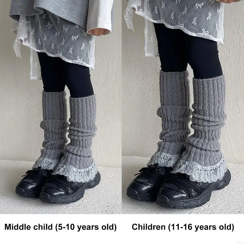 Cosy Children's Leg Warmer Comfortable Knitted Socks Sleeve for School, Outdoor Activity, and Family Gatherings