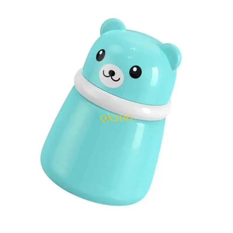 Gentle Baby Powder Dispenser Bear Shaped Box Plastic Case Puff For Newborns