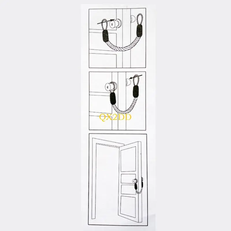 Door Stop Rope Cord for Kids and Pet 60cm Long Prevents Door Slams Simple