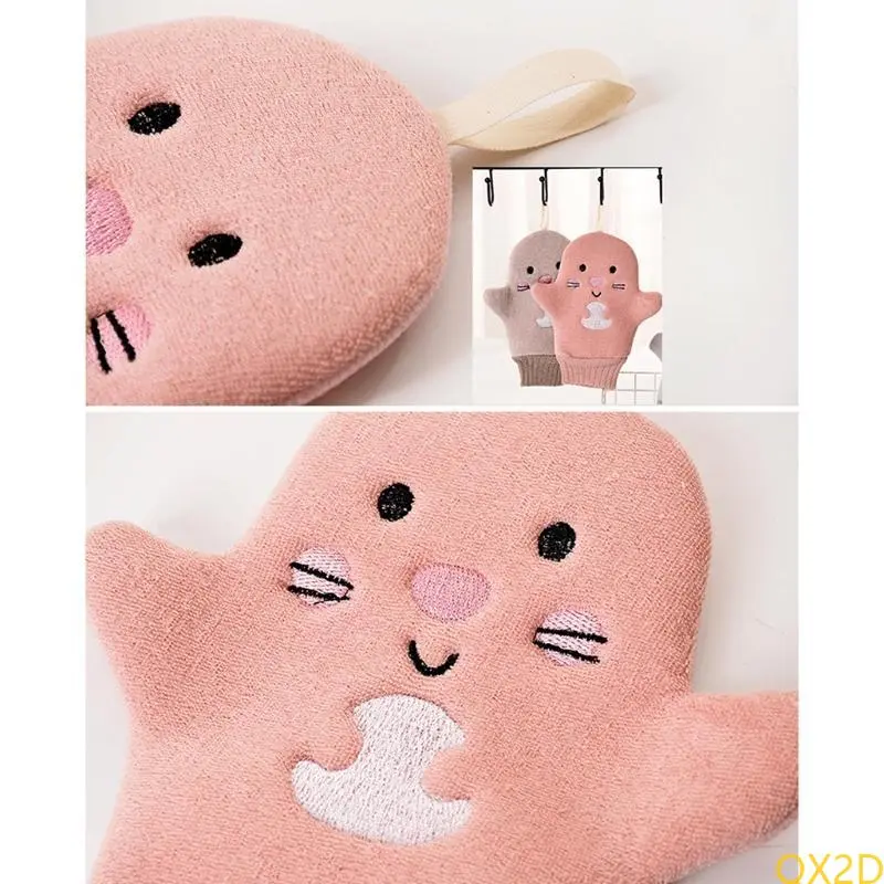 for Creative Baby Bath Gloves Children Cartoon Cactus Bath Washcloth Scrubbing M