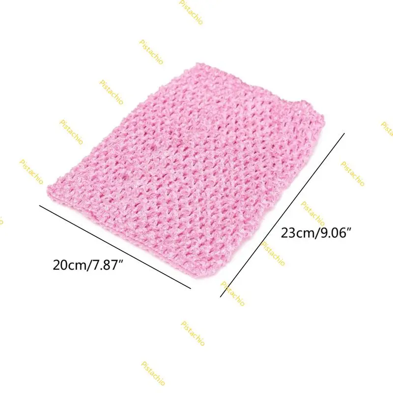 QX2D 9 Inch Elastic Crochet Chest Wrap 23x20cm Girl Fabric Knit Tube Tops