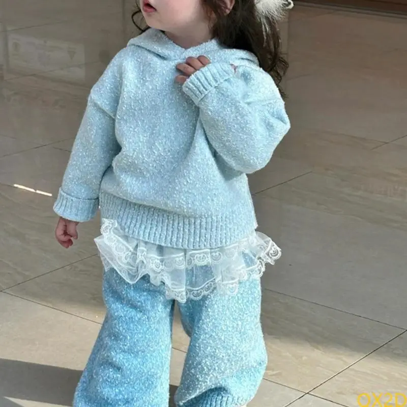 QX2D 2025 Little Girls Fart Curtain Layered Small Half Body Lace Skirt Double Layer