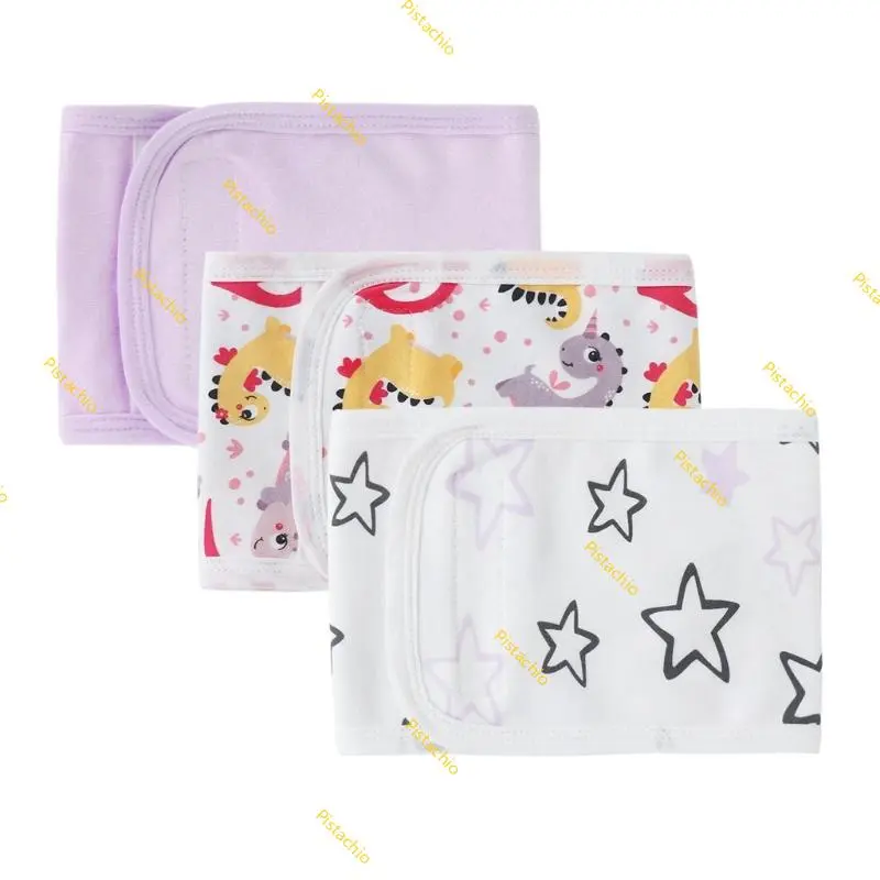 Set of 3pcs Breathable Baby Umbilical Cord Infant Belly Button Protector for Newborns 0-12 Month Adjustable Navel Belt