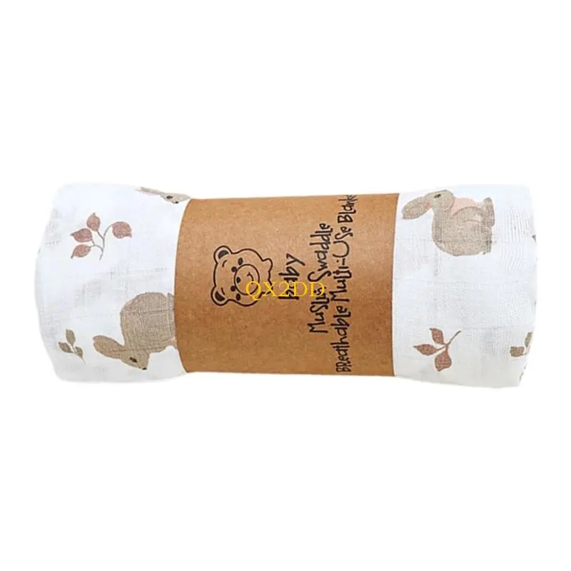 QX2D Soft Newborns Swaddles Wrap Summer Thin Cotton Sleeping Blanket for Infant Care