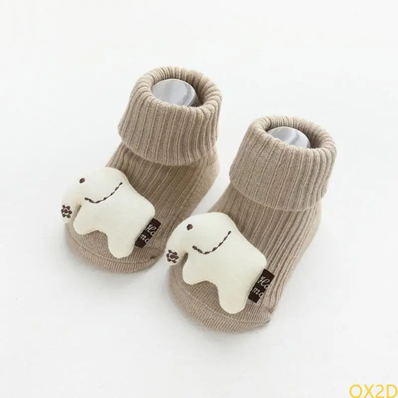 Cartoon Baby Girls Boys Socks with Grip Unisex Toddler Floor Socks Shower Gift