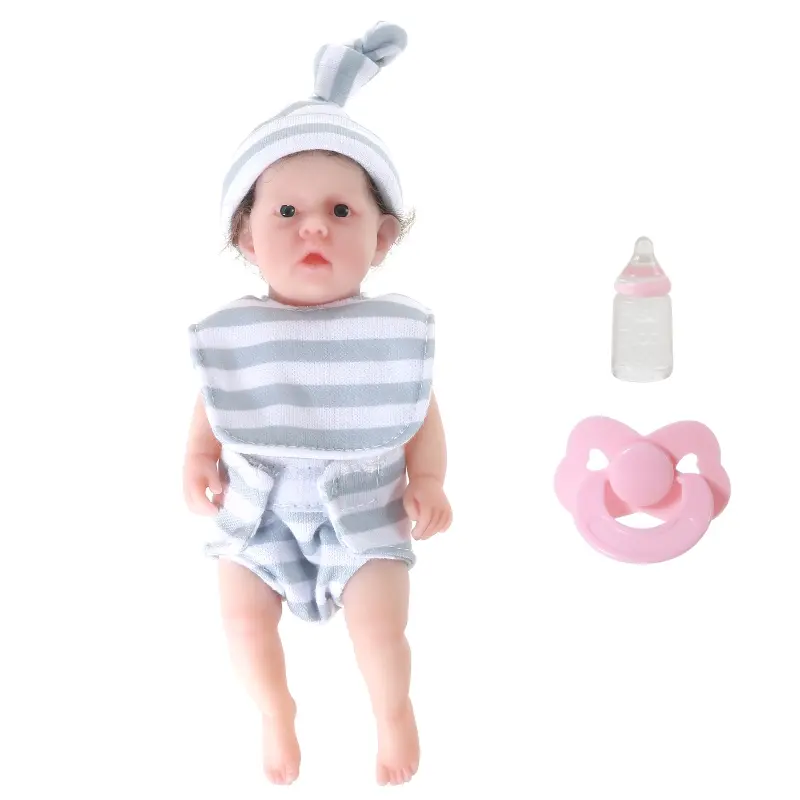 6in Novelty Toy Realistic Infant  with Delicate Dress Suitable for Newborn Babies Naping Supplies Washable for Doll Dropshipping