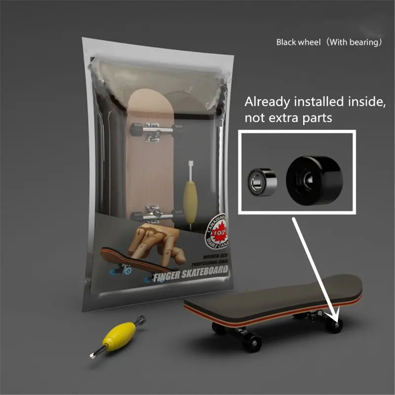 Finger SkateBoard Wooden Fingerboard Toy Professional Stents Finger Skate Set Novelty Children Christmas Gift Dropshipping