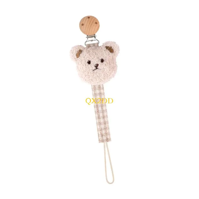 Bear Pattern Teether Pacifier Strap Baby Dummy Clip Soother Chain Pacifier Strap Teether Toy Newborn Pacifier Chain Clip