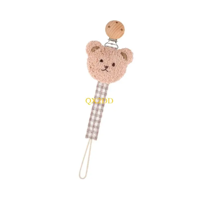 Bear Pattern Teether Pacifier Strap Baby Dummy Clip Soother Chain Pacifier Strap Teether Toy Newborn Pacifier Chain Clip