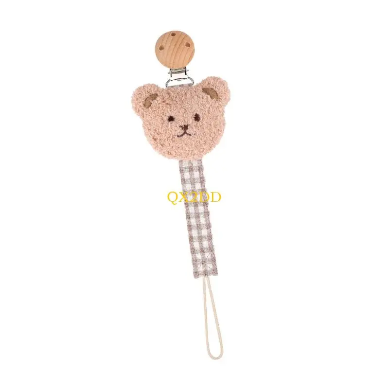 Bear Pattern Teether Pacifier Strap Baby Dummy Clip Soother Chain Pacifier Strap Teether Toy Newborn Pacifier Chain Clip
