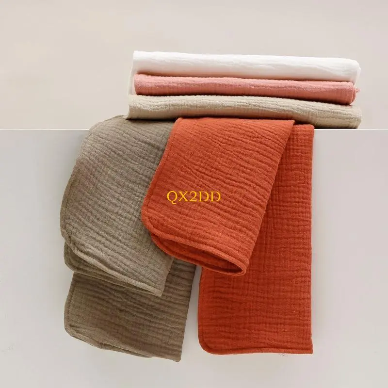 Baby Infant Towel Muslin Towel Handkerchiefs Wrinkled Gauze Wipe Towel Burping Cloth Cotton Washcloths