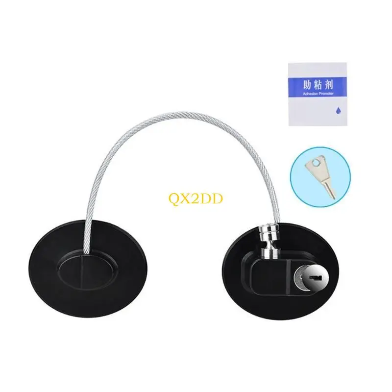 Kids Baby Security Locking Keyed Opening Restrictor Fridge Lock Child Safety Lock Window Door Cable Lock with Adhesive