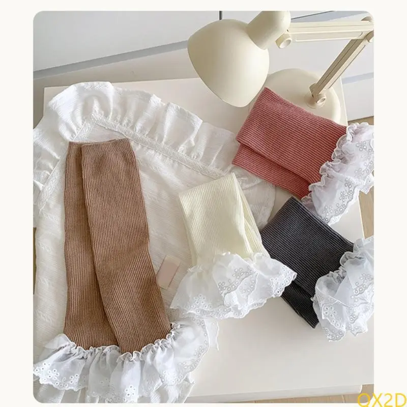 Delicate Sweet Lace Socks for Girls Comfortable Wear Leg Cover Socks Sleeve with Soft Fabric for Special Event