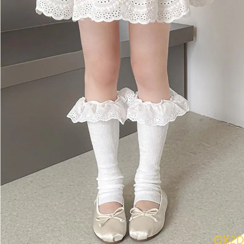 Delicate Sweet Lace Socks for Girls Comfortable Wear Leg Cover Socks Sleeve with Soft Fabric for Special Event