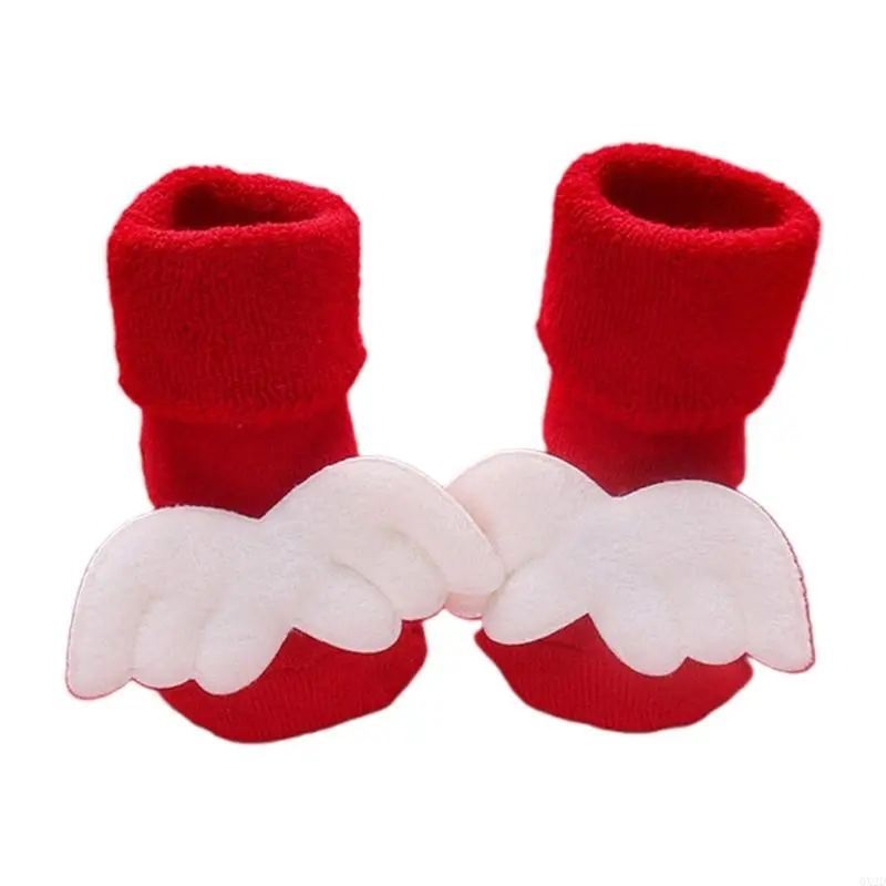 Anti-Skid Baby Christmas Socks Newborns Infant Short Socks Unisex Warm Thick Walking Floors Cotton Socks Birthday Gift