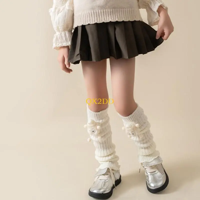 Leg Warmer Comfortable Kids Loose Socks Warm Ankle Warmer Cartoon Pattern Kids Loose Socks Fashionable Leg Warmer