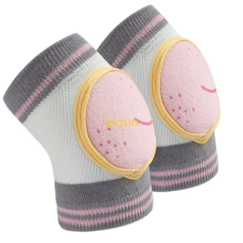 QX2D Kids Protective Knee Elbow Gear Soft Breathable Fabric Kneepads For Home Play