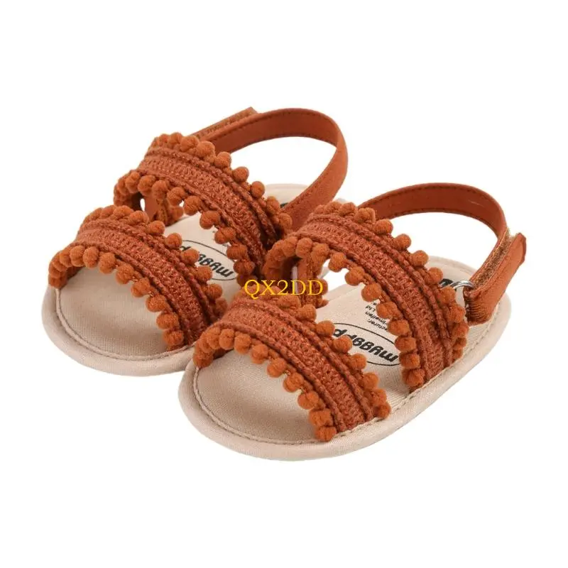1 pair Baby Sandals with Nonslip Bottom, Secure Adjustable Fasteners Infants Walking Shoes for Outdoor Play Hour