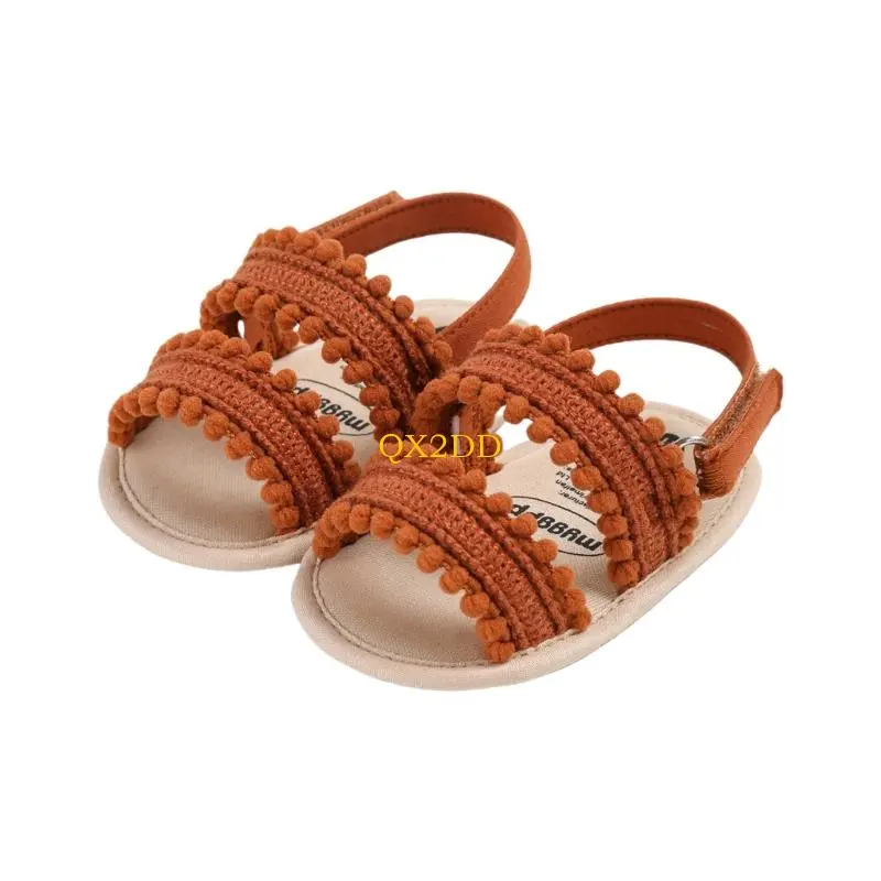 1 pair Baby Sandals with Nonslip Bottom, Secure Adjustable Fasteners Infants Walking Shoes for Outdoor Play Hour