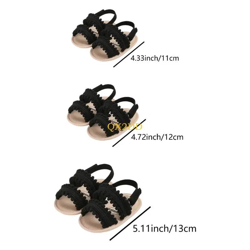 1 pair Baby Sandals with Nonslip Bottom, Secure Adjustable Fasteners Infants Walking Shoes for Outdoor Play Hour