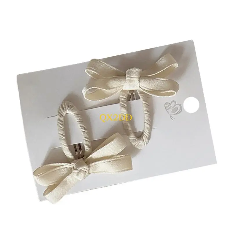 1 Pair Fashionable Baby Hairclips Leaf Color Series Bowknot Hair Clips Sweet Hairpins Headdress Props for Little Girls