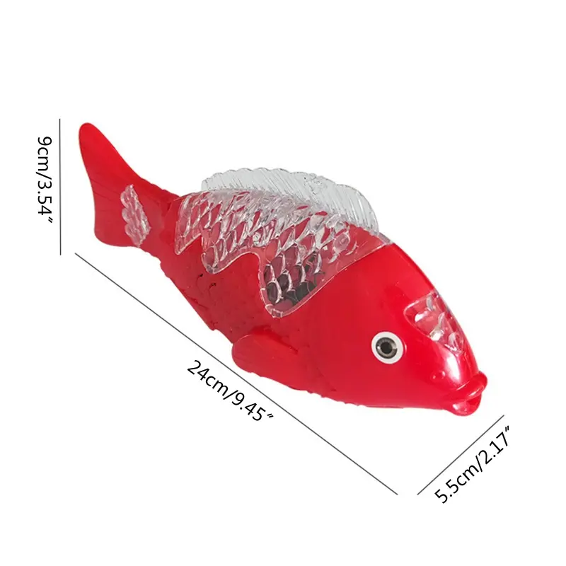 Glow Swing Fish LED Electric Fish for Toddler Girls Boys w/ Music LED Flashing Light Outdoor Festival Flea Market Supply