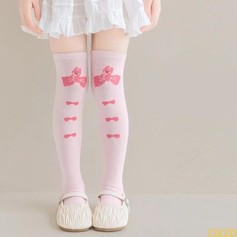 1 Pair Long Tube Socks for Kids Breathable Children's Above Knee Length Socks