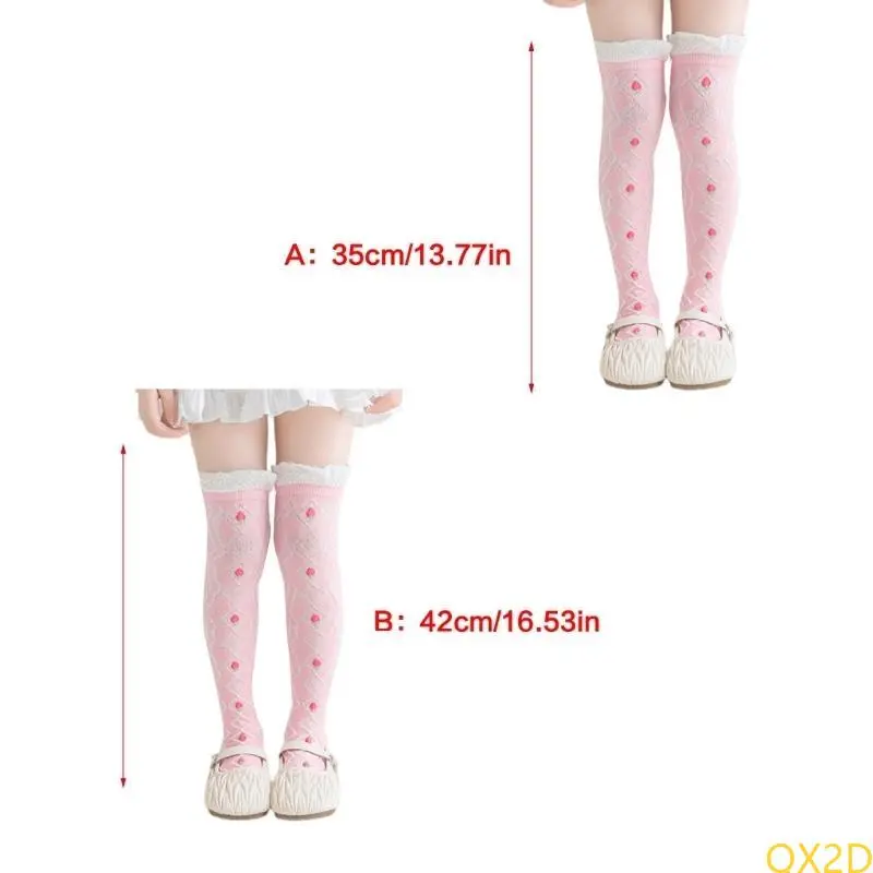 1 Pair Long Tube Socks for Kids Breathable Children's Above Knee Length Socks