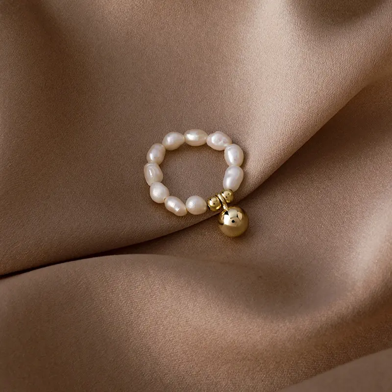 Freshwater Pearl Ring Fashion Exquisite Star Love Heart Pearl Rings for Women Wedding Party Jewelry Sweet Accessories Girls Gift