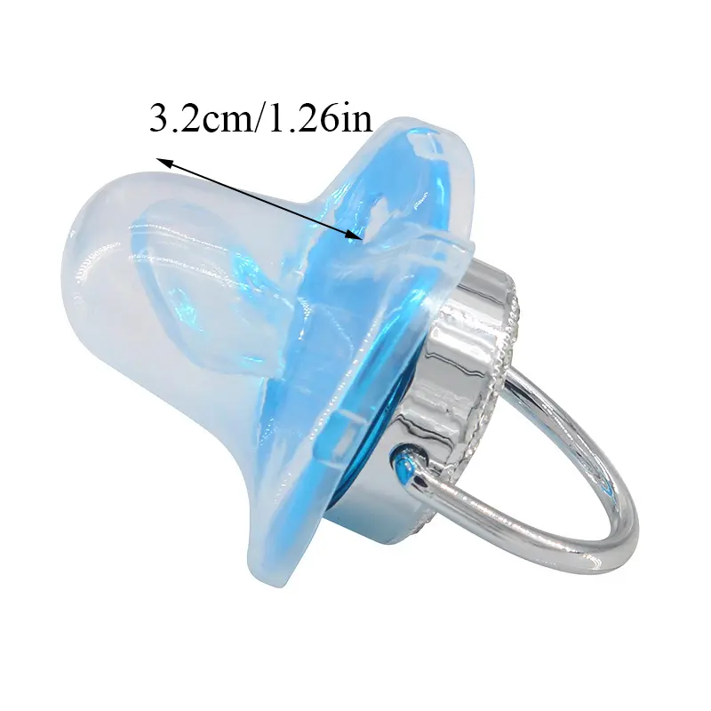 Blue Luxury Pacifiers Newborn Baby Bling Pacifier Clips BPA Free Silicone Nipple Letter Dummy Soother Feeding Holder Baby Shower
