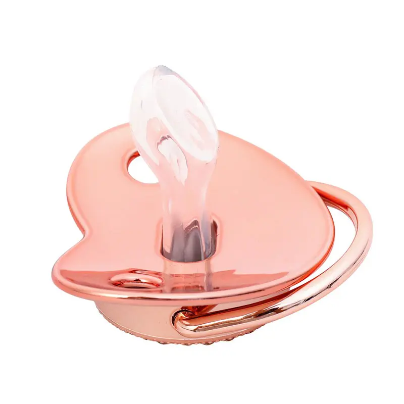 Name Initial Letters Pacifier Newborn Baby Girls Boys Bling Rose Gold Silicone Pacifiers BPA Free Toddler Infant Dummy Nipple