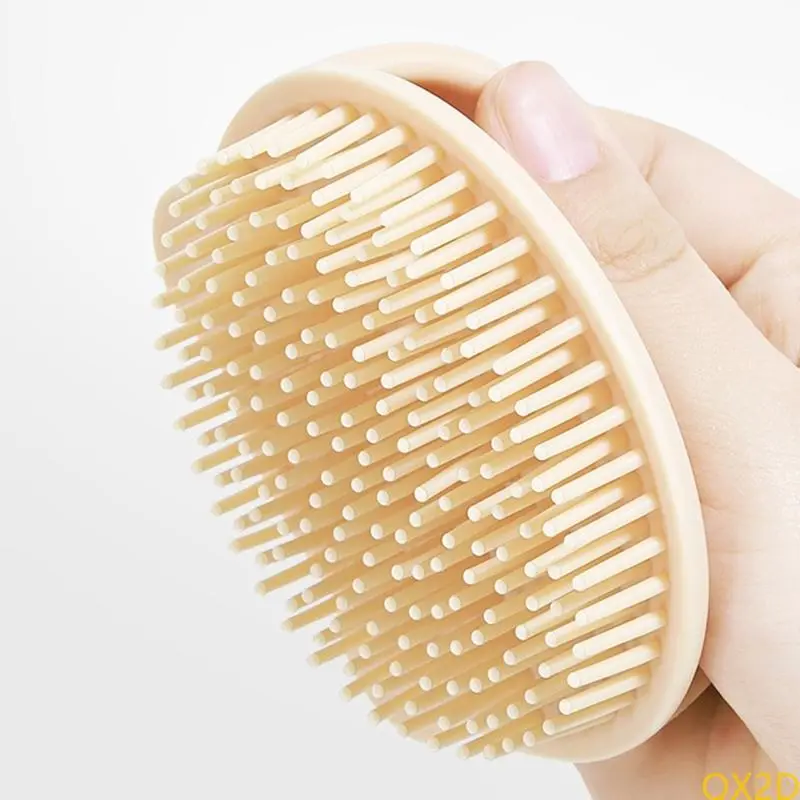 Soft Silicone Baby Hair Brush with Gentle Bristles for Infant Scalp Massage and Bath Time Comfort Lovely Bear Design