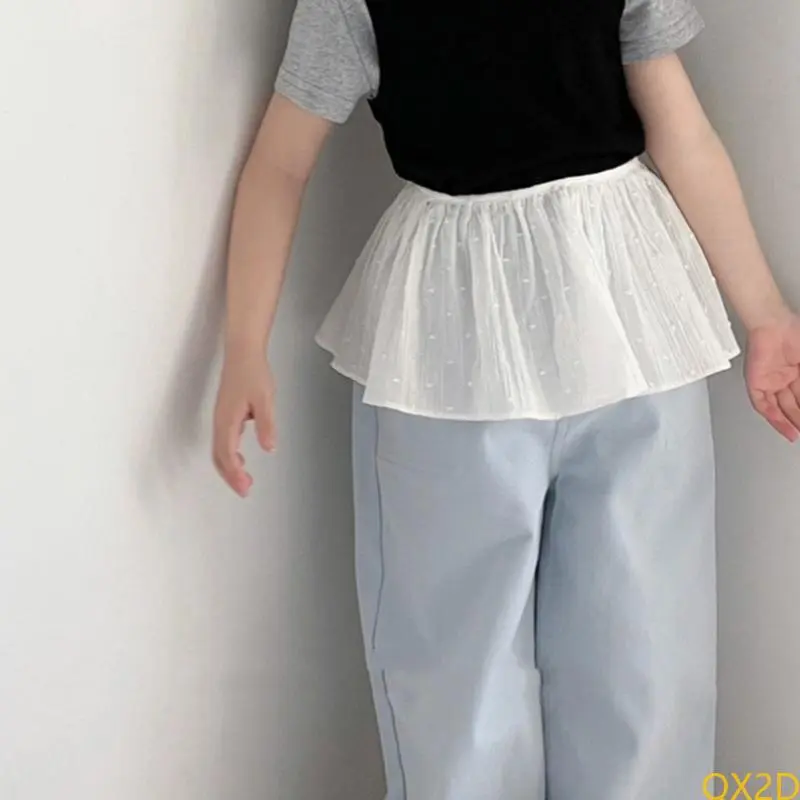 Strap Tied Skirt Stackable Fart Curtain for Girls Sweet Cosplay Clothing