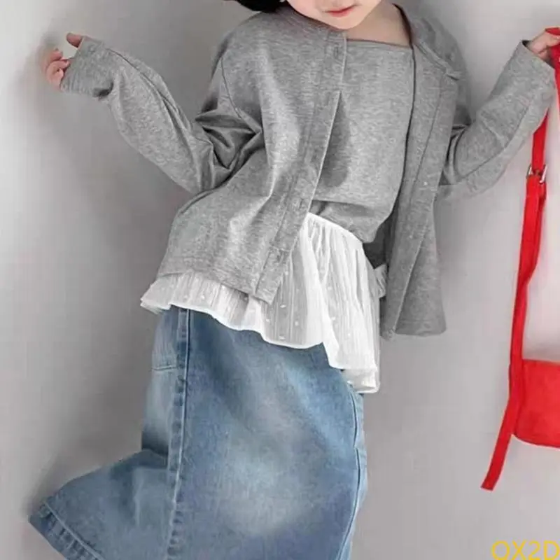 Strap Tied Skirt Stackable Fart Curtain for Girls Sweet Cosplay Clothing
