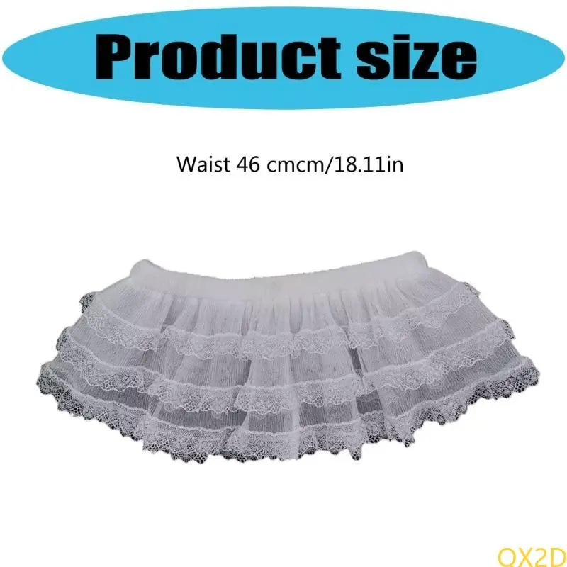 Baby Fart Curtain 2025 Spring Lace Short Skirt Solid Color 3-Layer Elastic Apron
