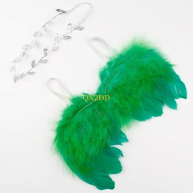 Valentines Day Baby Costumes Newborn Leaves Headband White Infant Cosplay Photography Prop Outfit Baby Girl Ornament