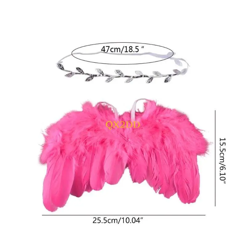 Valentines Day Baby Costumes Newborn Leaves Headband White Infant Cosplay Photography Prop Outfit Baby Girl Ornament