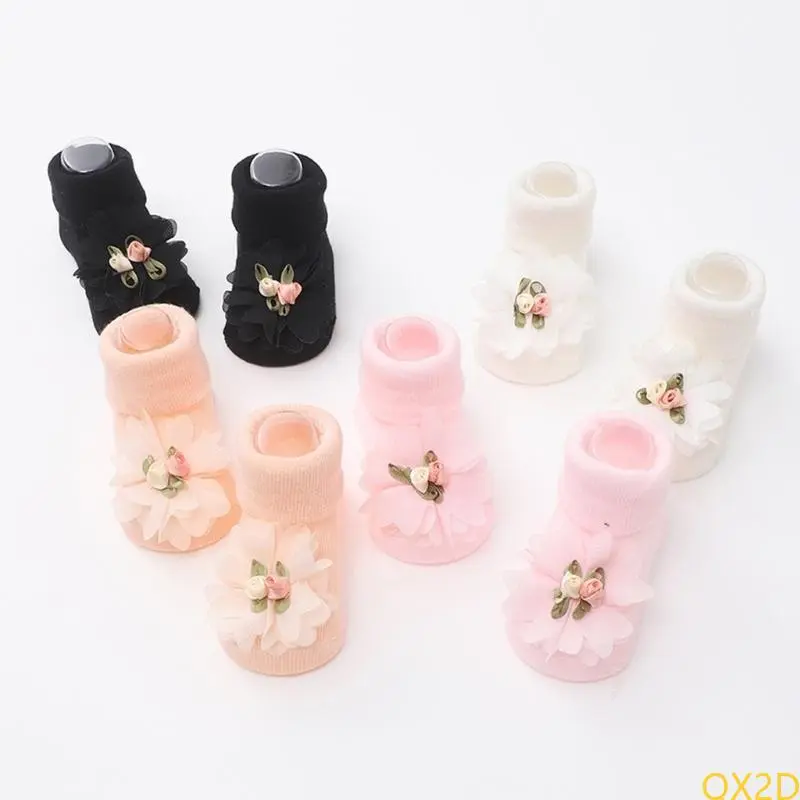 Elegant Newborn Toddler Ankle Socks Hair Headband Set Trendy Baby Socks Headwear