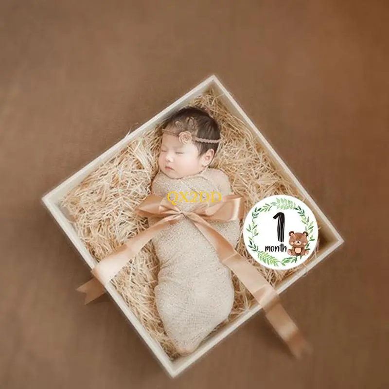 Photography Commemorative Floral Printed Stickers Baby Monthly Recording Sticker