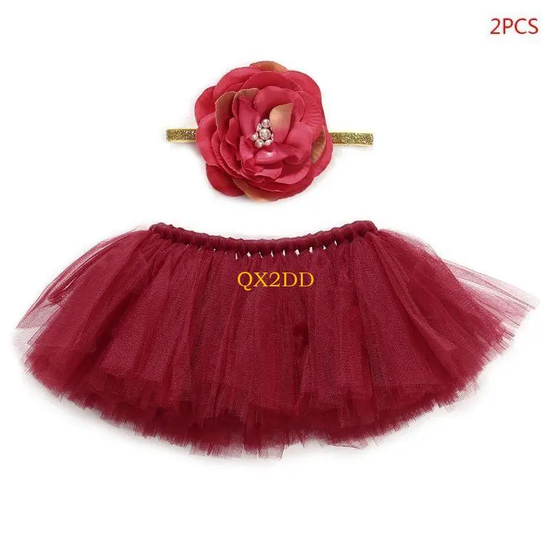 Summer Newborn Headband Baby Girls Layer Ballet Dance Pettiskirt Panties Dress Tutu Skirt Casual Outfits