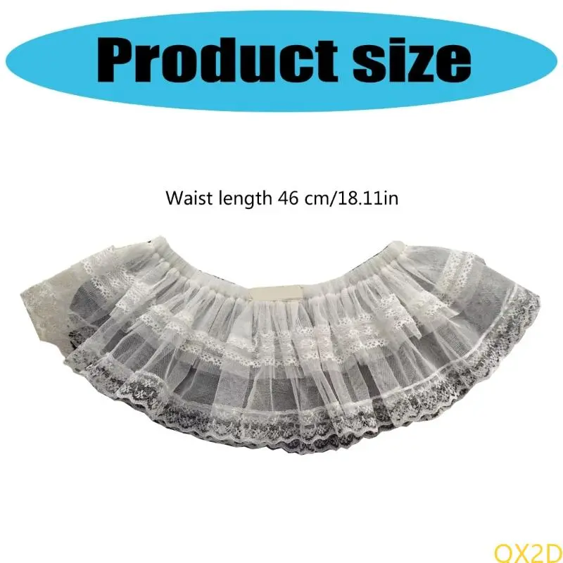 Fashionable Tulle Lace Skirt with Ruffle Charm for Children Ages 3 to 10
