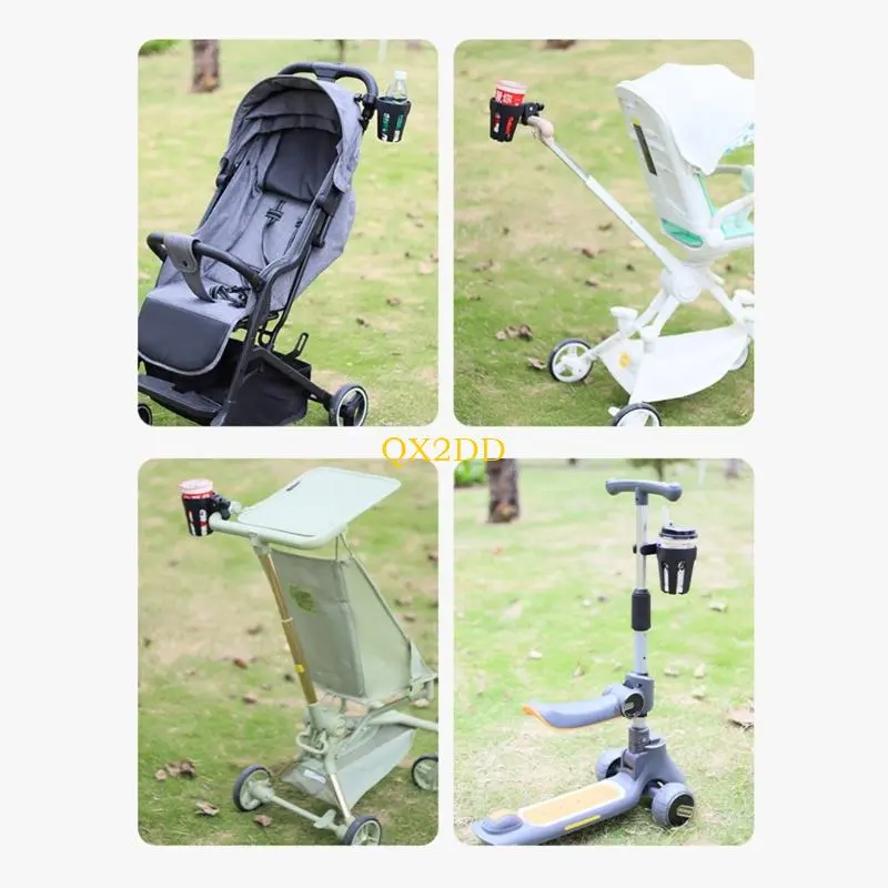 QX2D Easy Installation Bottle Stand 360 Rotation for Strollers Bike Mobility Scooters
