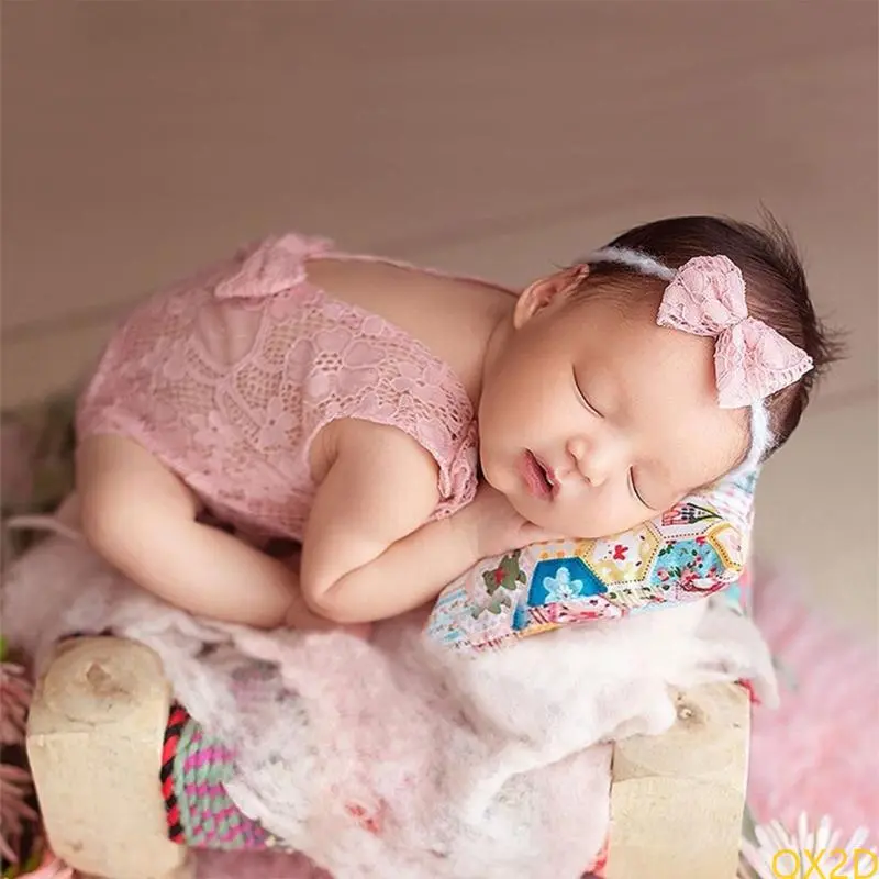 Baby Girl Photo Costume Lace Romper Newborn Photography Clothes Princess Outfit
