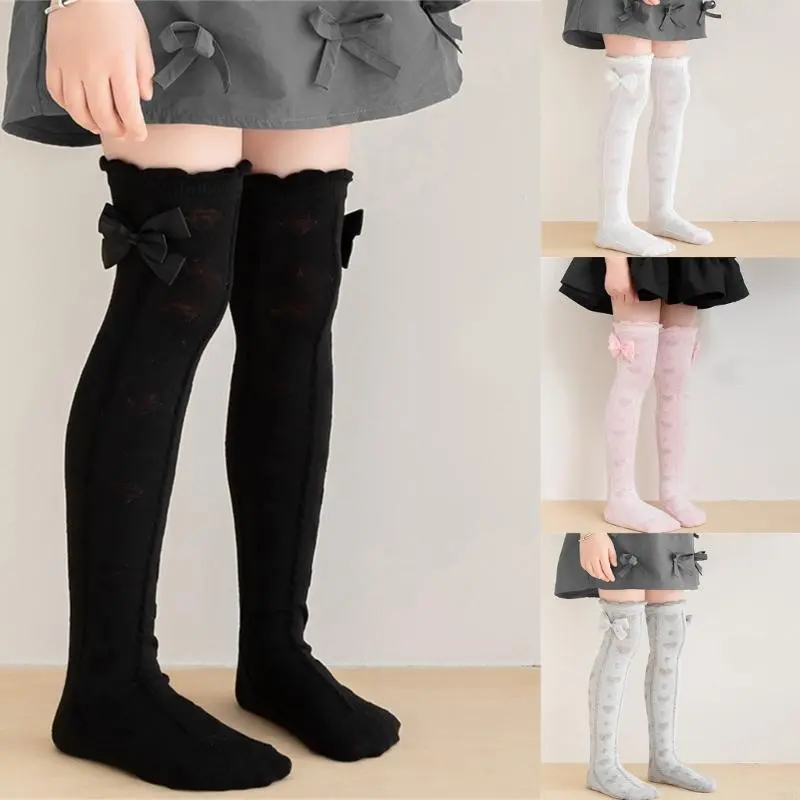 Pair Children Long Tube Socks Soft Fashionable Knees High Socks for Daily Wear